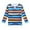 Dark Blue, variant on REDARER Boys and Girls Striped Print Neck Long Sleeve Cotton Polo Shirt Kids Casual Basic Layering Top,5-6 Years