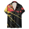 thumbnail image 3 of ZCFZJW Halloween Shirts for Men Big and Tall Regular Fit Casual Short Sleeve Button Down Beach Hawaiian T-Shirts Trendy Holiday Vacation Tees Tops Black#04 XXXL, 3 of 5