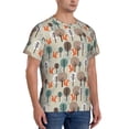thumbnail image 2 of Bixox Men's Squirrels and Trees Printed Short Sleeve Skinny Athletic T-Shirt, 2 of 6