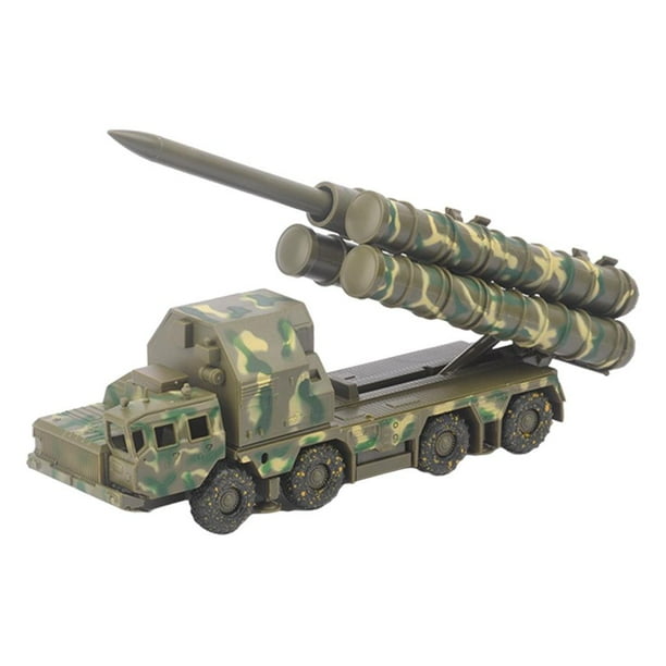 Modelo de vehículo de lanzamiento del sistema S-300 simulado a escala 1/72, juguetes educativos para niños. Verde