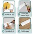thumbnail image 4 of Cubierta Para Cables Y Cables De Piso Bates - Protector Para Cables De Extensión De 10 Pies, Color Blanco, 4 of 5