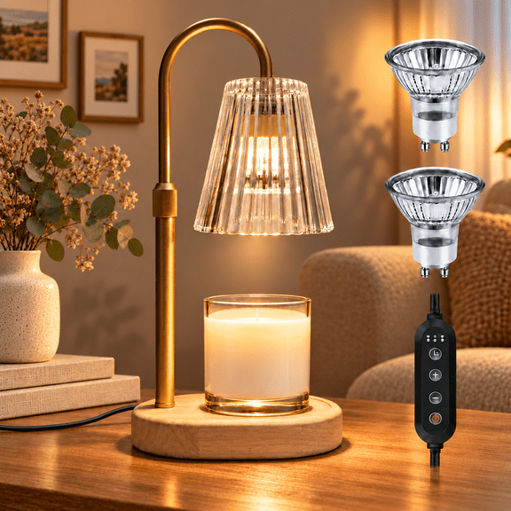 DAYBETTER Candle Warmer Lamp with Timer, Dimmable and Adjustable Height, Wax Melter Warmer for Home Decor and Gift