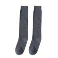 thumbnail image 2 of Women's Casual Cotton Knee High Socks - Solid Color Knit Design in Multiple Colors, Versatile for Layering, Fashion, and Everyday Outfits Dark Gray, 2 of 3