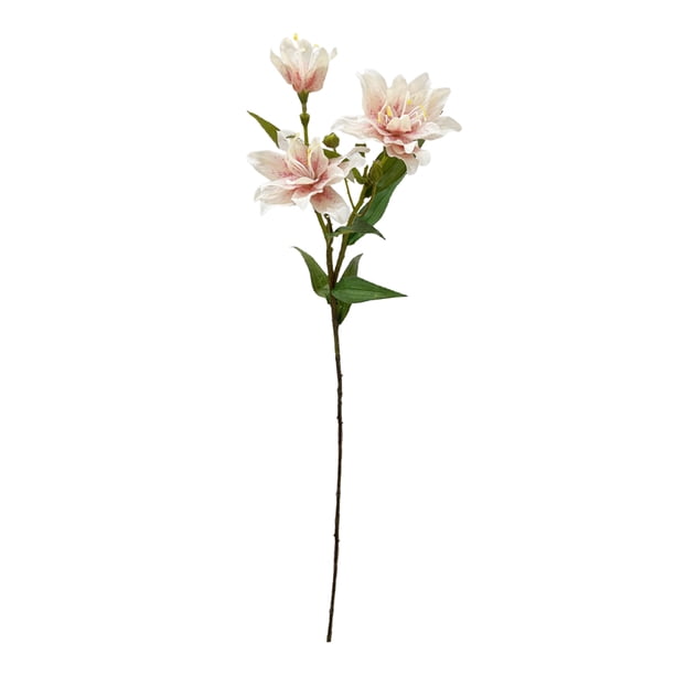 (Rosa claro) Flor de mesa de imitación Sayuri de doble pétalo, flor de estilo europeo, flor falsa de lujo ligera, modelo para el hogar, decoración de la habitación, accesorios de tiro