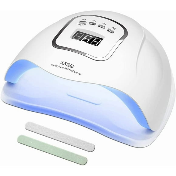 UV nail dryer lamp, 150W, LED UV, automatic, professional, fast drying, 4 timers (10s/30s/60s/99s), large LCD display.