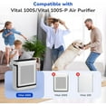 thumbnail image 2 of Fil-fresh 2 Pack Vital 100S Pet Care Replacement Filter, Compatible with LEVOIT Vital 100S Air Purifier, 3-in-1 H13 True HEPA & Activated Carbon, Replace Vital 100S-RF-PA, Yellow, 2 of 5