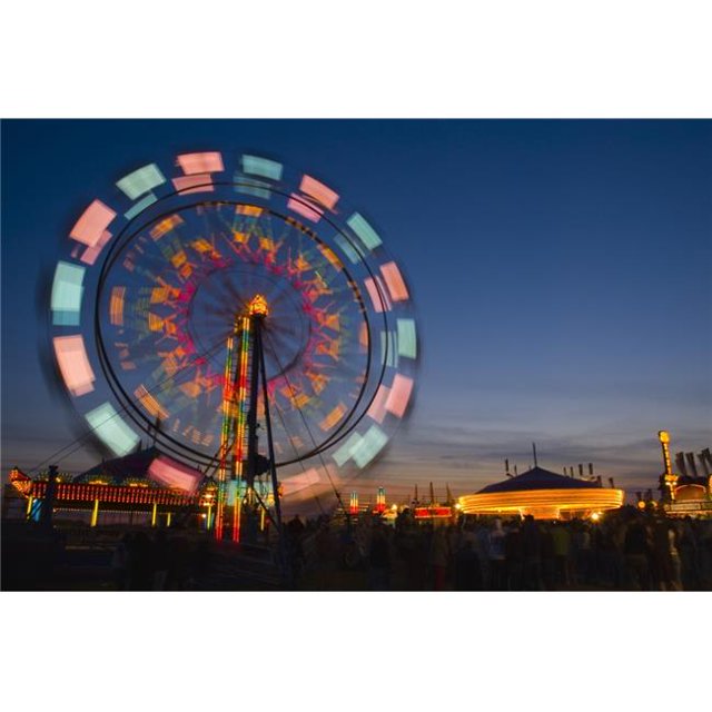 Posterazzi DPI1777746LARGE Roue de Ferris dans la Soirée Affiche Imprimée par Corey Hochachka, 34 x 22 - Grand