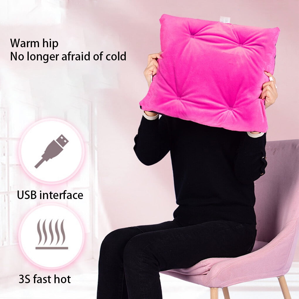Electric Heating Cushion Professional Warming Device Body Warmer Mat Chairs Warming Cushions Home Office USB Heated Seat Pad Sitting Pads Accessory Pink Walmart