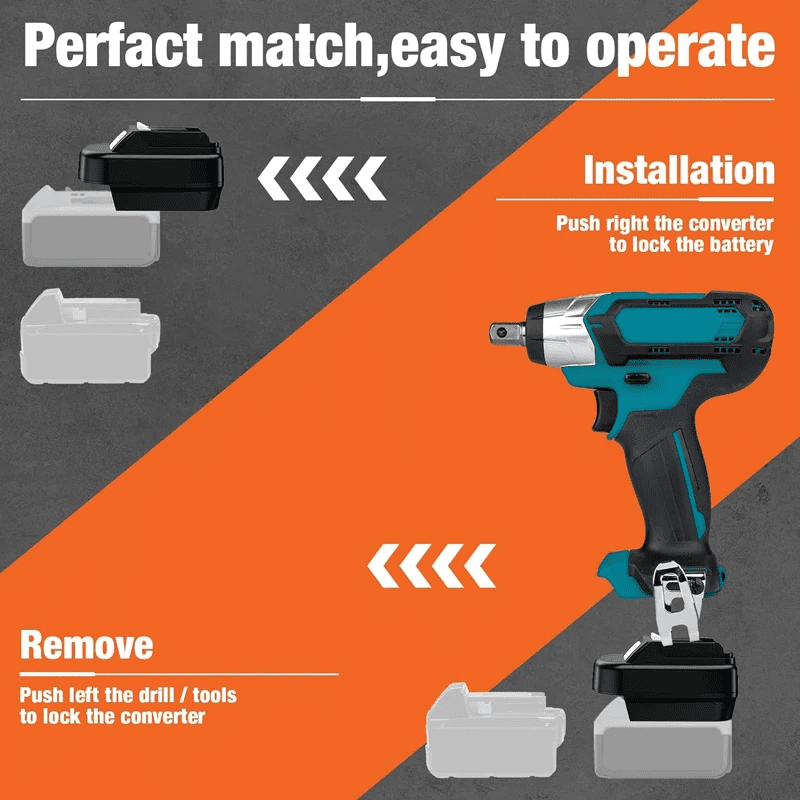 Adapter for  De.walt 20V & for Mil*wau.kee 18V Battery Convert to for Ma.kita 12V Max CXT Lithium Ion BL1021B BL1016 Batteries, Work for Ma.kita 12V Cordless Power Tool(No Battery)