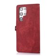 thumbnail image 3 of SaniMore Samsung Galaxy S24 Ultra Business Case (6.8"), Zipper Wallet + Magnetic Clasp + Card Slots + Flip Kickstand + Wrist/Crossbody Strap [Shockproof Anti-fall] Full-body Protective Shell, Red, 3 of 9