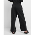 thumbnail image 3 of Hanes Originals Women's Soft Brushed Fleece Palazzo Pants, 28.5" Black 2XL, 3 of 5