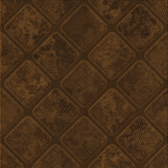 Ahgly Company Machine Washable Indoor Square Transitional Saddle Brown Area Rugs, 6' Square