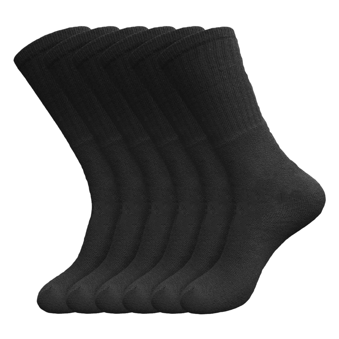 6 Pair Men's Cotton Crew Socks Pack - EVERLAST - Shoe Size 6-12 ...