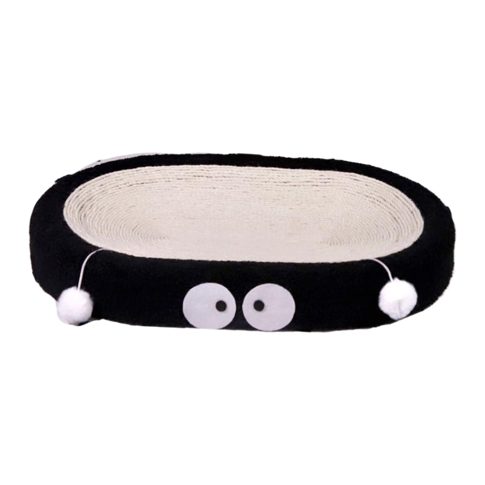 DOLITY Cat Scratch Pad Pet Gift Comfortable Durable High Dense Sisal Scratcer Board Black Oval