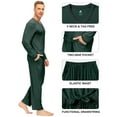 thumbnail image 6 of MoFiz Men's Bamboo Pajamas Set Long Sleeve V-Neck Top and Pants with Pockets Loungewear 2-Piece for Men, 6 of 6