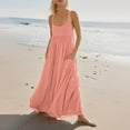 thumbnail image 2 of ReTeiv Summer Dresses for Women 2024,Women's Summer Sleeveless Dress Pleated Casual Maxi Dresses With Pockets, 2 of 9