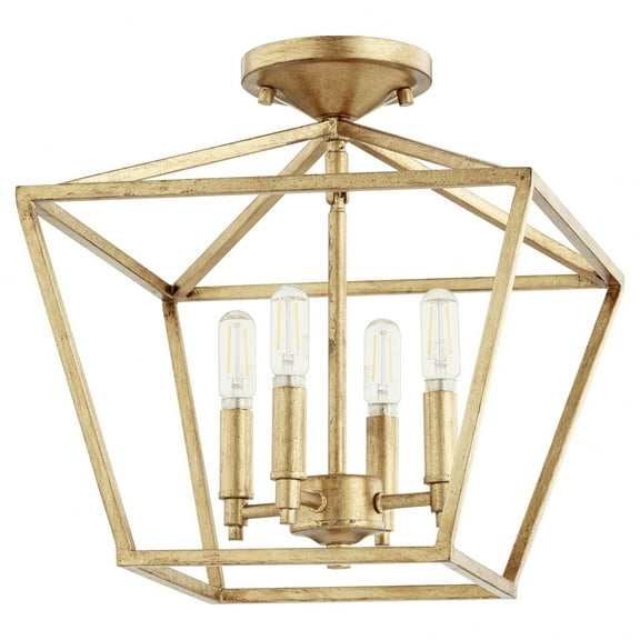 Quorum Lighting Gabriel 4-Light Gold Leaf Ceiling Mount