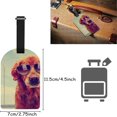 thumbnail image 2 of GZHJMY Cool Dog Luggage Tags 1 Piece, PU Leather Travel ID Label with Privacy Name Card Cover for Travel Bag Suitcase Decoration, 2 of 6