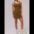 thumbnail image 4 of Vestido de Tenis para Mujer, Vestido Deportivo, Vestido de Entrenamiento, Vestido de Falda Pantalón, Trajes de Golf, Marrón , M, 4 of 6