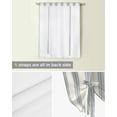 thumbnail image 5 of Blue Striped Tie Up Curtains for Window, Modern Stripes Farmhouse Thermal Insulted Balloon Shade Adjustable Rod Pocket Curtains Valance Panels for Kitchen Bathroom Café 42 x 54, 5 of 7