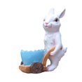 thumbnail image 3 of koolsoo Cartoon Flower Pot, Bunny Sculpture Bonsai Pot Flowerpot Rabbit Statue Container Cart Blue, 3 of 9