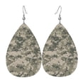 thumbnail image 6 of Faux Leather Earrings Earring Army Digital Camouflage Teardrop Dangle Earrings For Women Jewelry, 6 of 6