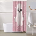 thumbnail image 6 of Shower Curtain, Cute Pink Halloween Ghost A Waterproof Shower Curtain for Bathroom, Washable Bathroom Shower Curtain Set with Hooks Long Shower Curtain 60x72in Home Decor, 6 of 8
