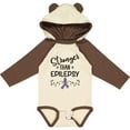 thumbnail image 3 of Inktastic Epilepsy Awareness Ribbon Support Walk Girls Long Sleeve Baby Bodysuit, 3 of 5