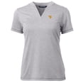 thumbnail image 2 of Women's Cutter & Buck Heather Gray West Virginia Mountaineers Forge Blade V-Neck Top, 2 of 3