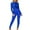 Blue, variant on ABATAB Jumpsuits for Women Sheer Mesh Patchwork Long Sleeve Bodycon Full Length Ruched One Piece Party Clubwear Bodysuit