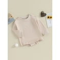 thumbnail image 3 of Bagilaanoe Baby Boy Oversized Romper Sweatshirt Newborn Long Sleeve Bodysuits Letter Embroidery Pullover 3M 6M 12M 18M Infant Casual Tee Tops, 3 of 8