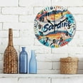 thumbnail image 3 of Yayeee 10" Wall Clock Battery Operated Quartz Round Silent Non-Ticking Home Decor, Yellow Sardines Pattern, 3 of 6