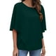 thumbnail image 5 of Camisas de mujer Camisetas sin mangas estampadas con gasa Manga corta Mantón fluido Blusas de túnica de doble capa Fridja  nalpqowj27677, 5 of 7