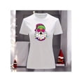 thumbnail image 1 of Playera Blusa Con Estampado De Santa Arbolito De Navidad Ropa Para Mujer Color Blanco Talla Chica Marca Emil SaEs, 1 of 4