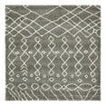 thumbnail image 7 of Unique Loom Rabat Shag Collection Area Rug - Geometric (8' Square Gray/Ivory), 7 of 7