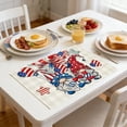 thumbnail image 5 of Rirozkan Placemats Set of 4, Linen Table Mats, 17.7x11.8 Inch, Washable Heat Resistant, Patriotic Red White Blue Stars for July 4th Independence Day, 5 of 6