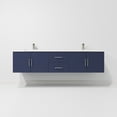 thumbnail image 5 of Geneva 80 in. W Navy Blue Double Bath Vanity, White Quartz Top, and Faucet Set, 5 of 11