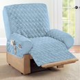 thumbnail image 2 of SURJDE Housse de Fauteuil Inclinable Matelassée Extensible avec Rangement Bleu Fauteuil Inclinable, 2 of 2