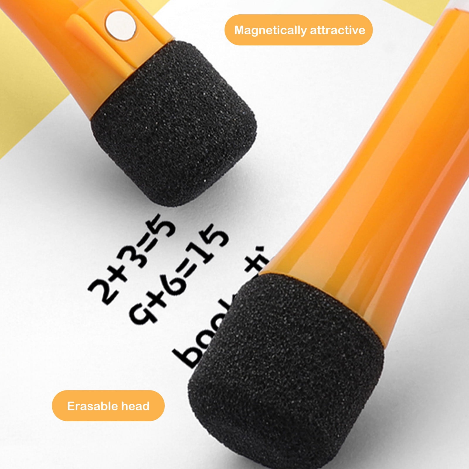 Ankereame 12-Pack Colorful Dry Erase Markers with Magnetic Eraser, Non-Toxic Washable Ink, Multi-Surface for Ki-ds & Teachers, 12 Bright Colors