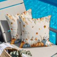 thumbnail image 2 of Throw Pillow Covers, Orange Blue Pumpkins Fall 16x16 Pillow Covers for Couch/Sofa/Bed, Thanksgiving Rustic Maple Leaf Decorative Square Linen Cushion Pillowcase for Home Decor, 2 of 9