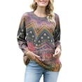 thumbnail image 1 of Jersey YESNO de punto largo con estampado para mujer, 1 of 6