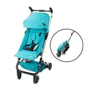 Babyroues Traveler Stroller, Fits In Airplane Overhead Bin, Large Canopy, Full Recline, One Hand Pull Handle, Weighs ONLY 10LBS, Compact, Perfect From Newborn To 4 Years Old (Teal)