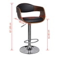 thumbnail image 6 of vidaXL Solid Bent Wood Bar Stool Faux Leather Bar Counter Seating Multi Colors, 6 of 29