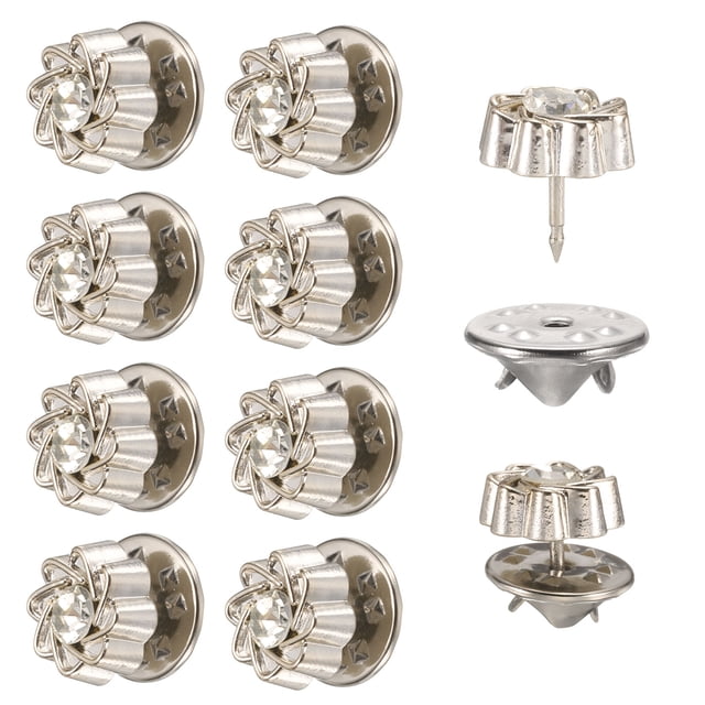 10 Juegos de Botones de Broche de Perlas, Botones de Perlas Sin Coser de 11.5 mm, Broche de Perlas Desmontable para Ropa, Abrigo (Blanco)