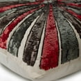 thumbnail image 2 of The HomeCentric Housse de Coussin pour Chaise, Lot de 2 Housses de Coussin Décoratives Rouges, 16x16 Pouces (40x40 cm), Coussins Décoratifs en Soie pour Canapé, Géométrique, Abstrait, Orné de Paillettes, Art Déco - Red Bullseye, 2 of 3