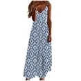 thumbnail image 2 of Cagogo Summer Maxi Long Cami Sun Dress for Women Plus Size Sleeveless Spaghetti Strap V Neck Party Dresses Floral Swing Flowy Bohemian Black Bridal Shower Dresses, 2 of 5