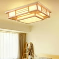 thumbnail image 2 of LED Wood Square Tatami Ceiling Light Fixture Chinese Japanese Grid Lamp w/Remote Pendant Light Fixture Wood Square Japanese Hanging Ceiling Lamp Tatami w/Remote, 2 of 10