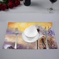 thumbnail image 3 of MKHERT Handwork Watercolor Dandelion Flower at Sunset Placemats Table Mats for Dining Room Kitchen Table Decoration 12x18 inch,Set of 4, 3 of 4