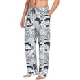 thumbnail image 6 of Salouo Sea Life Elements Print Pajama Pants for Men, Lounge Pants Elastic Waistband Casual Men's sleepwear Loungewear Sleep Pajama Pant -Large, 6 of 7