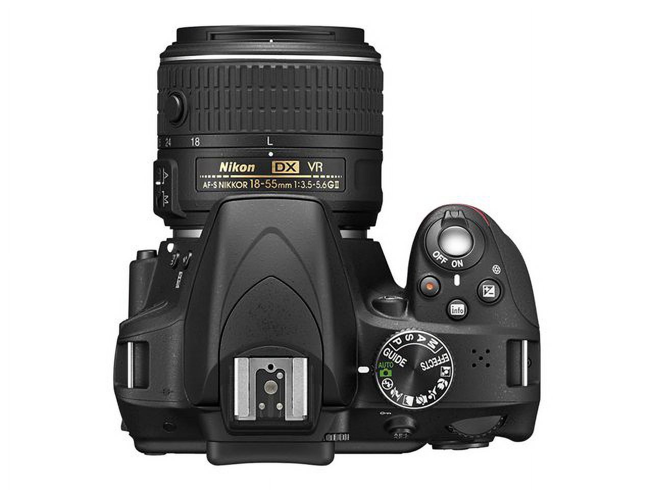 Nikon D3300 - Digital camera - SLR - 24.2 MP - APS-C - 3x optical zoom AF-S DX 18-55mm and 55-200mm VR II lenses - black - image 5 of 60